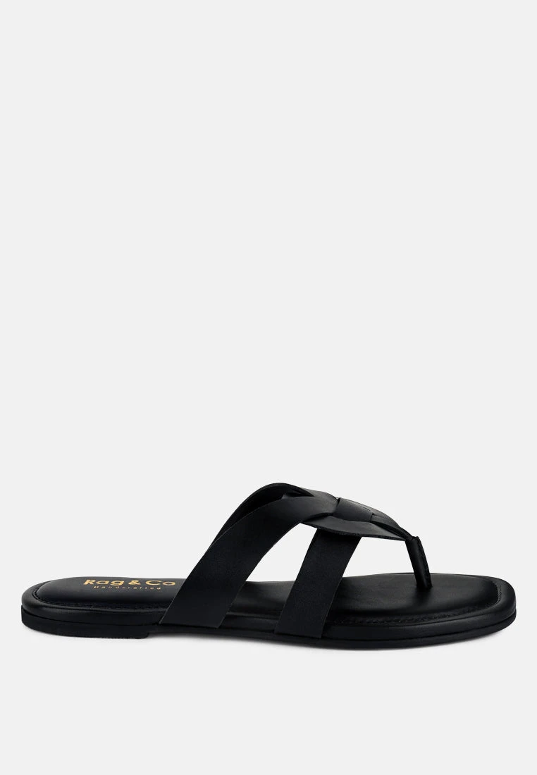 ANGELES Black Flat Slip Ons - Image 2