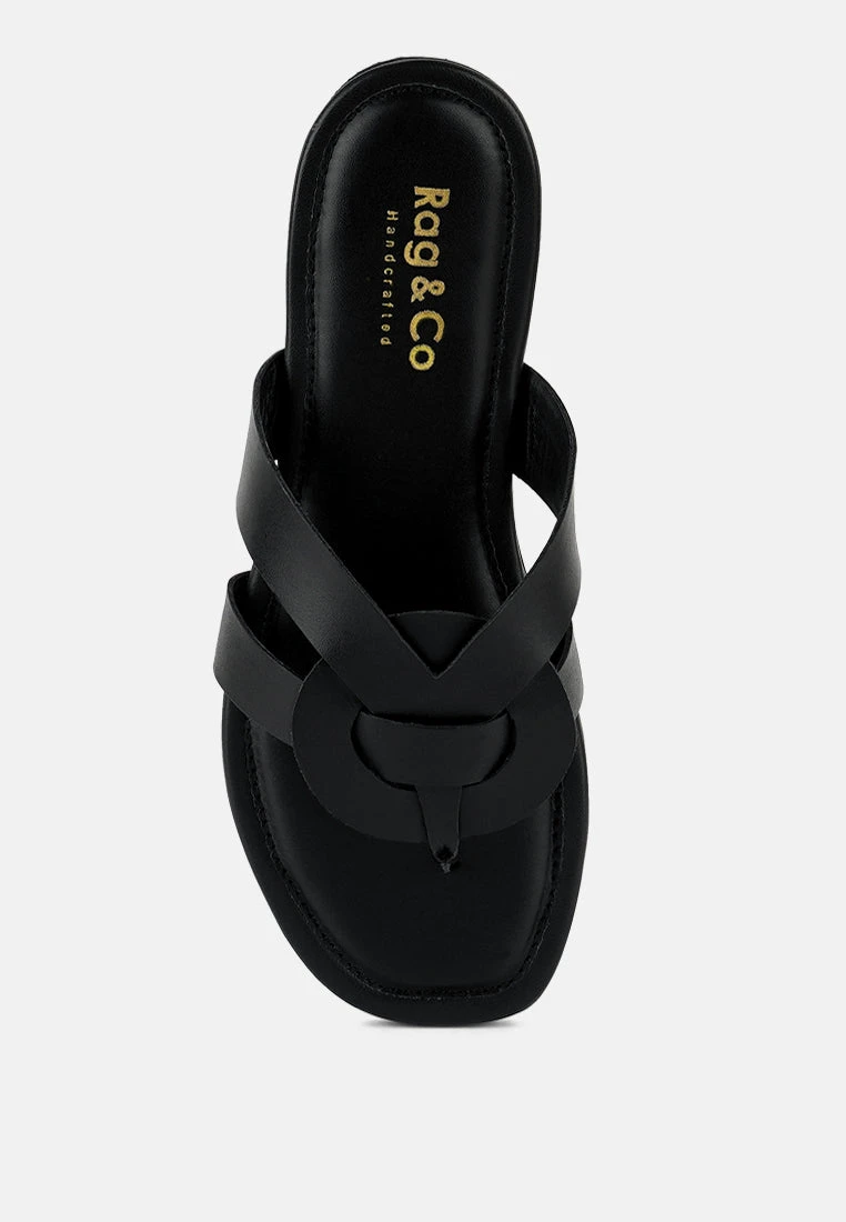 ANGELES Black Flat Slip Ons - Image 6