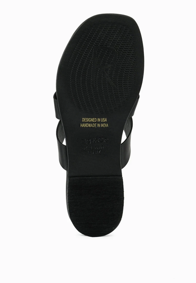 ANGELES Black Flat Slip Ons - Image 7