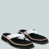 BLUNT Flat Thong Sandal In White