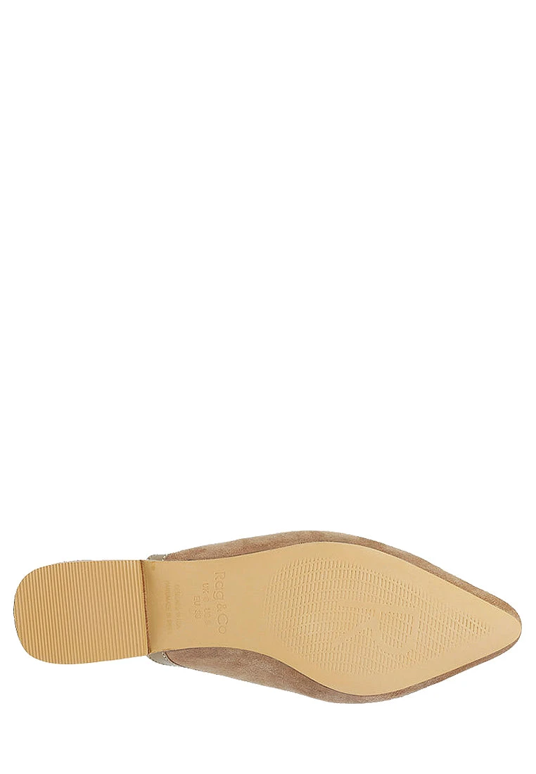 ORLA Taupe Classic Suede Walking Mules - Image 7