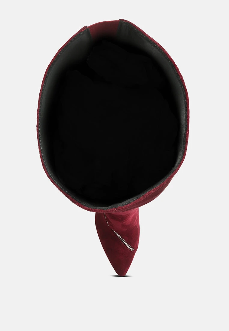 TSARINA Burgundy Zip Around Long Boot - Image 6