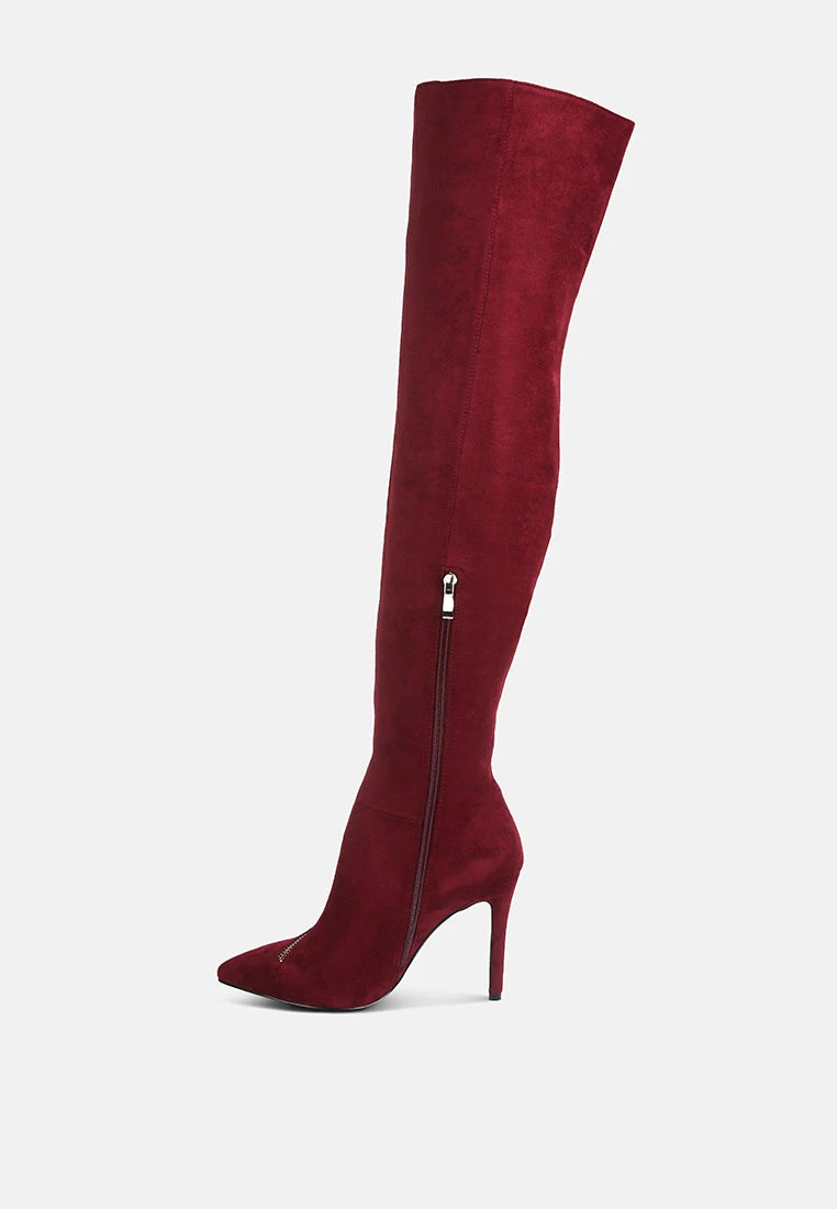 TSARINA Burgundy Zip Around Long Boot - Image 4