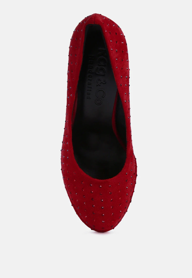 POPPINS Red Glinting Platform High Pumps - Image 6