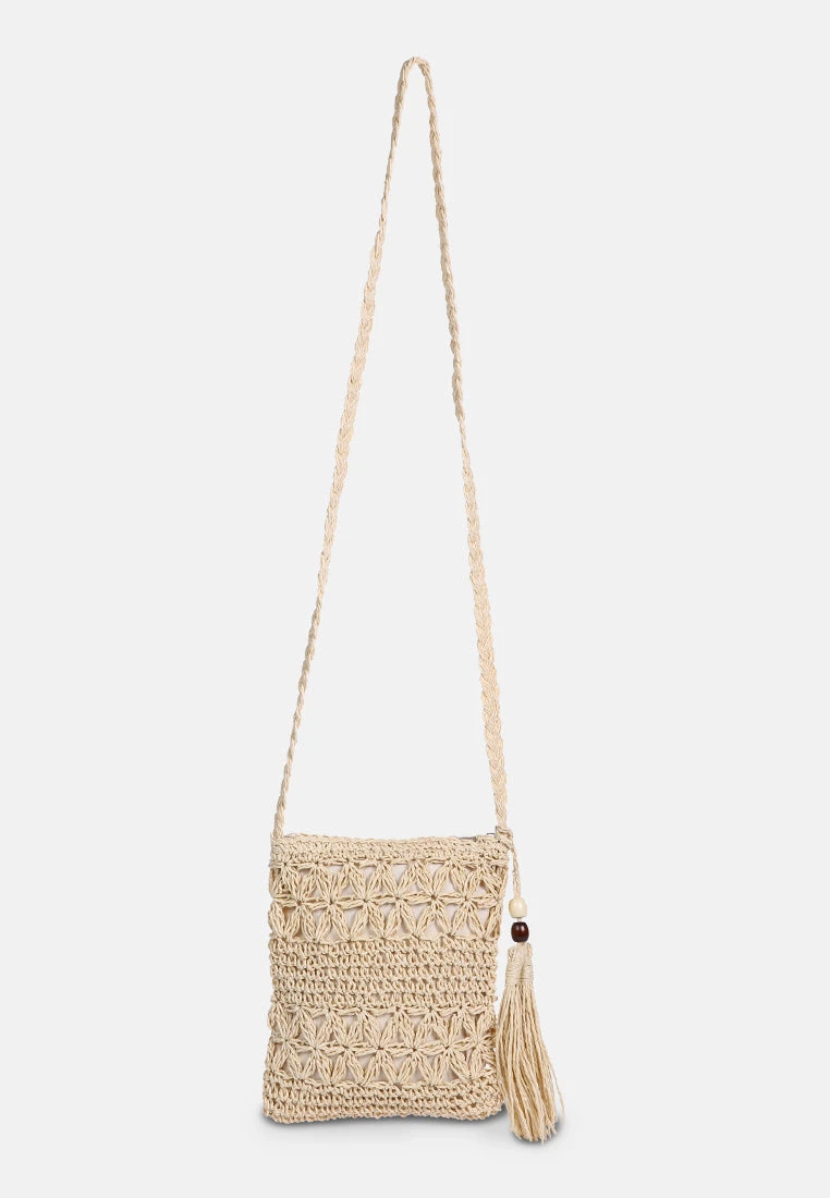 HAY-DAY Paper Straw Crochet Bag - Image 8