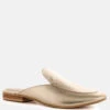 MARLA Gold Metallic Leather Mules