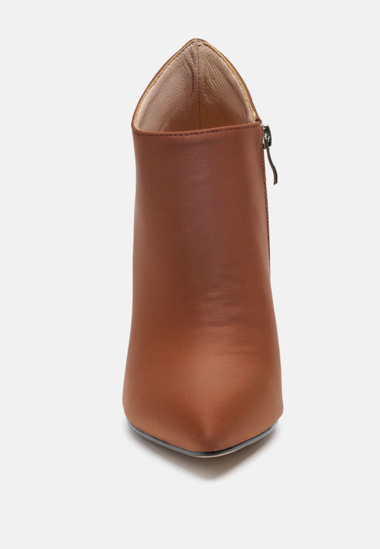 MELBA Pointed Toe Stiletto Boot In Brown - Image 3