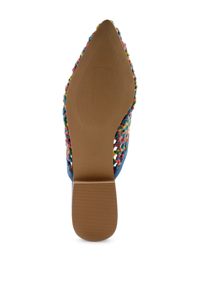 ZOOEY Colorful Woven Flat Mules - Image 7