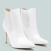 MOLINA High Heeled Chelsea Boot In White
