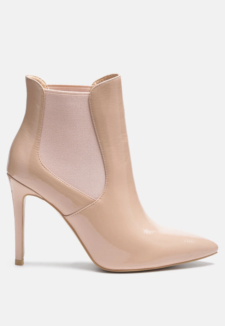 MOLINA High Heeled Chelsea Boot In Nude - Image 2