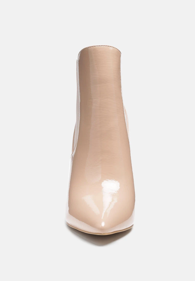 MOLINA High Heeled Chelsea Boot In Nude - Image 3