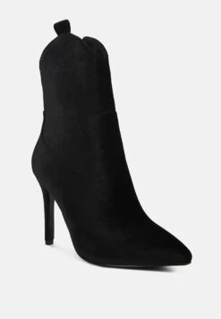 NAT-LOVE Black Velvet Cow Girl Boot