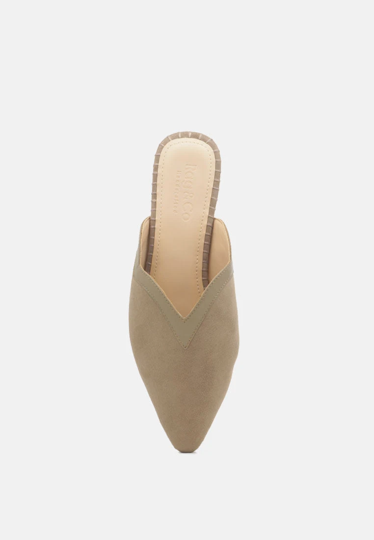 ORLA Taupe Classic Suede Walking Mules - Image 6