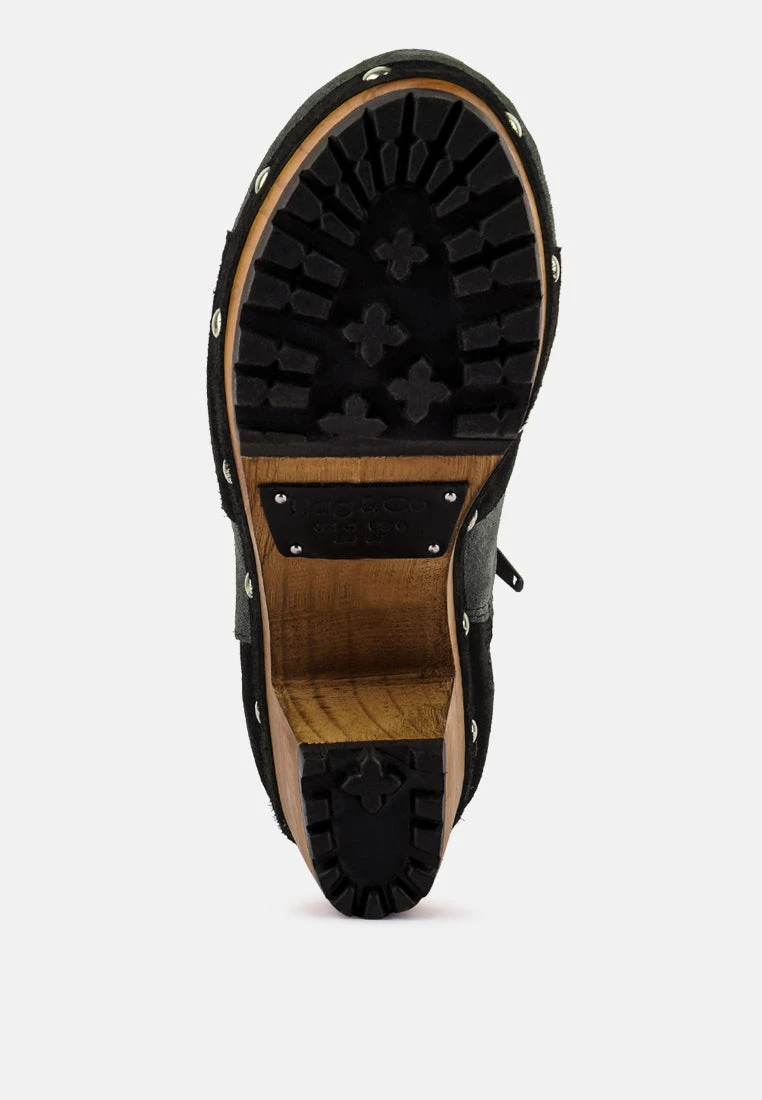 HURON Grey Fine Suede Patchwork Ankle Boots - Image 7