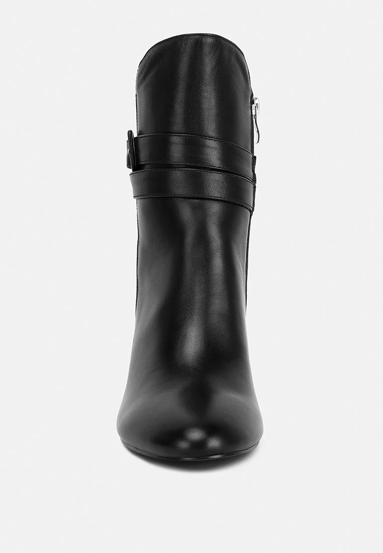 Cobra Buckle Strap Embellished Boots In Black - Image 3
