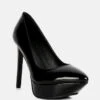 ROTHKO Black Platform Stiletto Pumps
