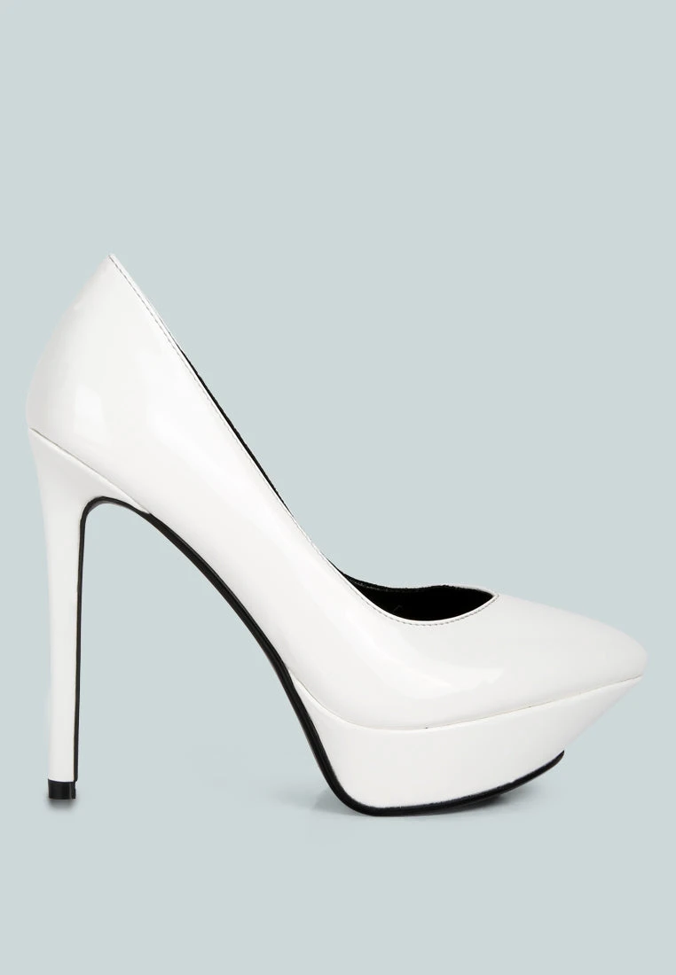 ROTHKO White Platform Stiletto Pumps - Image 2