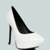 ROTHKO White Platform Stiletto Pumps