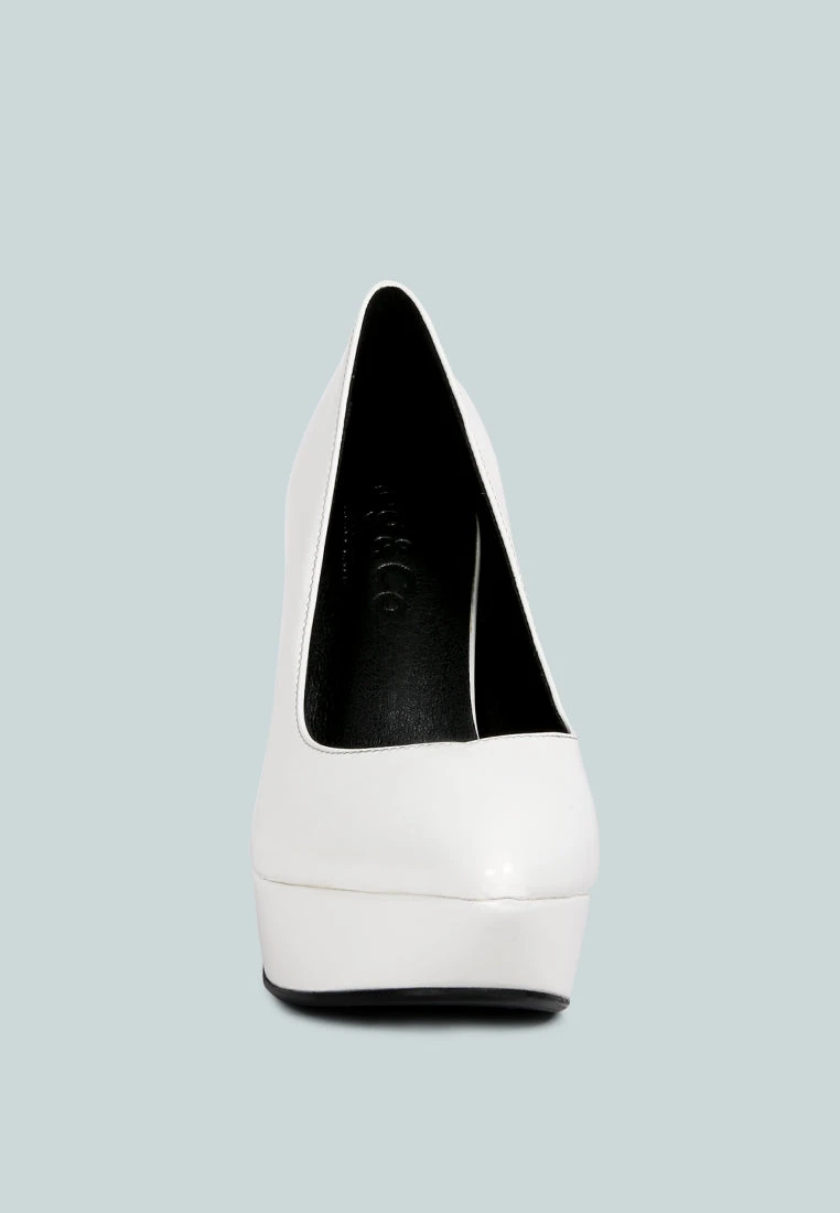 ROTHKO White Platform Stiletto Pumps - Image 3