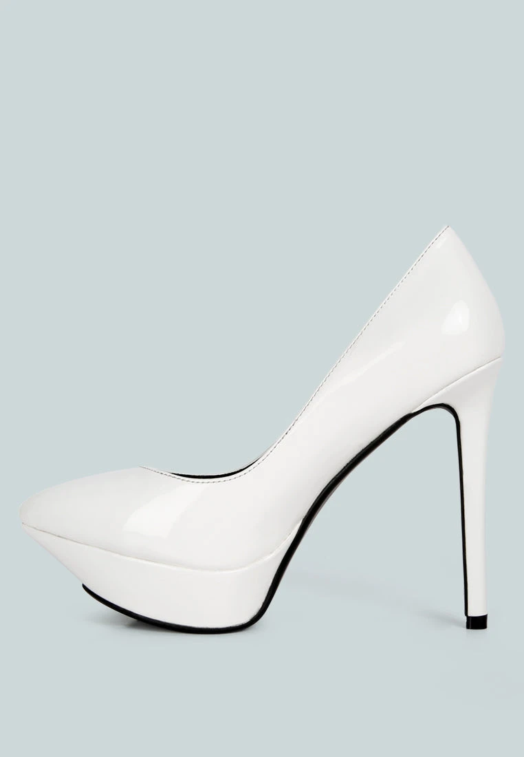 ROTHKO White Platform Stiletto Pumps - Image 4