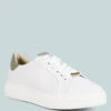 SCHICK Lace Up Leather Sneakers In Grey