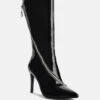 TSAROH Zip Around Calf Boot In Black
