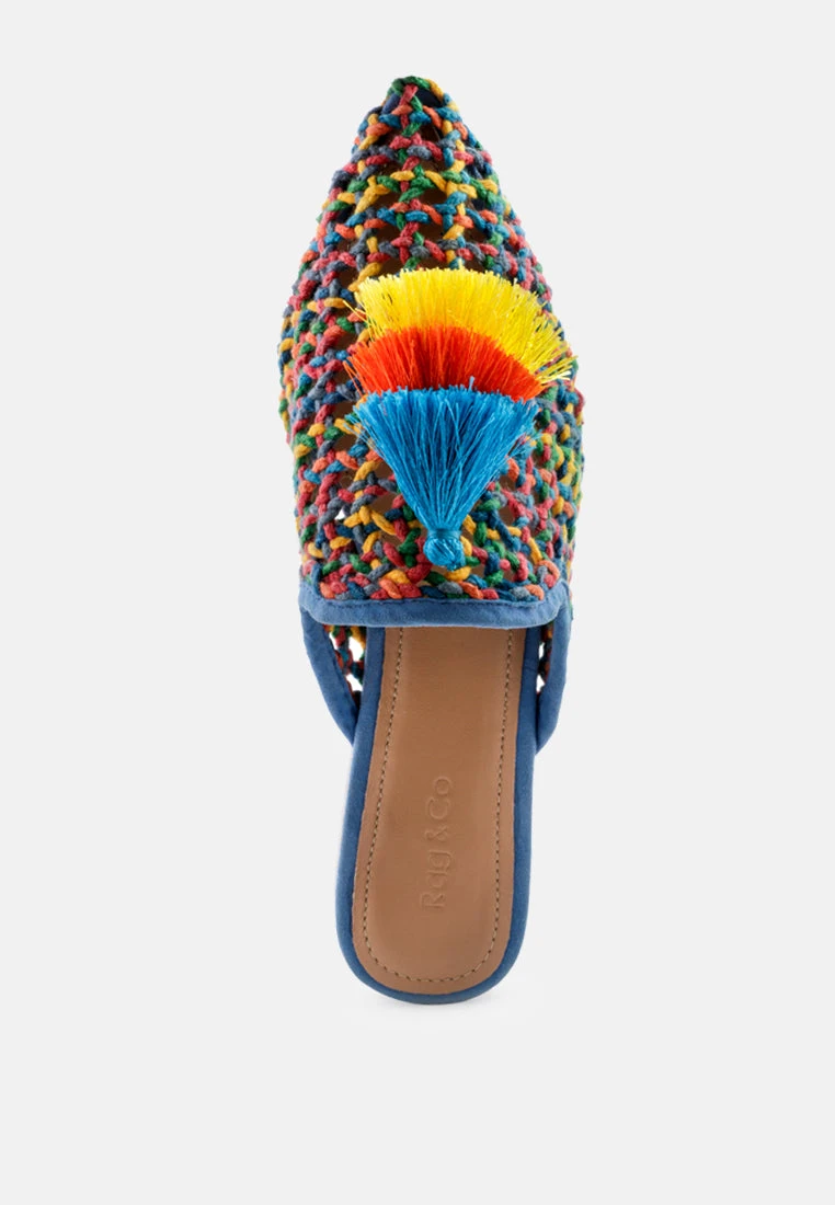 ZOOEY Colorful Woven Flat Mules - Image 6
