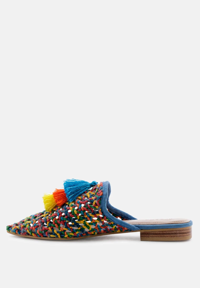 ZOOEY Colorful Woven Flat Mules - Image 4