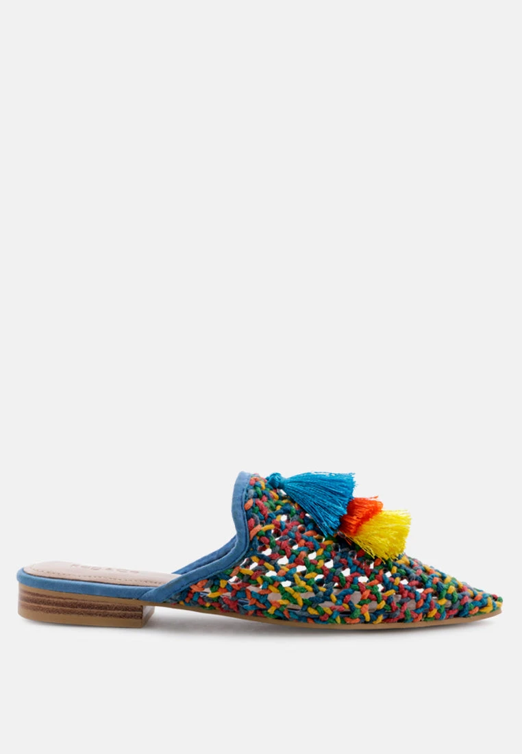 ZOOEY Colorful Woven Flat Mules - Image 2