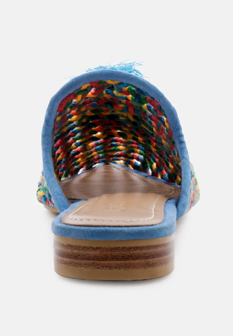 ZOOEY Colorful Woven Flat Mules - Image 5