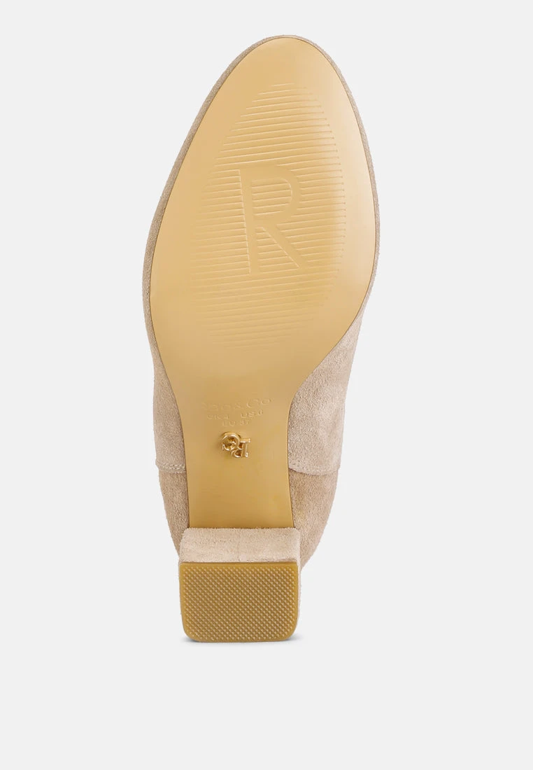 Gaven Suede High Ankle Chelsea Boots In Sand - Image 7