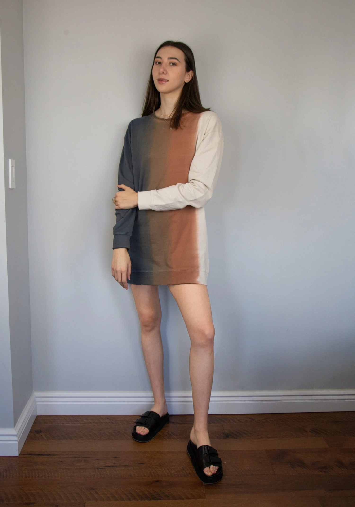 ANISTON Buckled Flatform Black Slip-On Sandal - Image 6