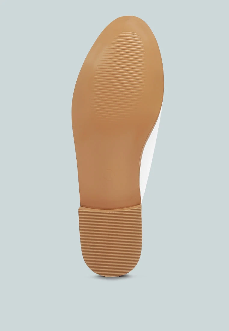 YASHTA White Patent Studded Flat Mules - Image 7